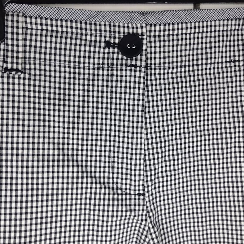 Talbots Black Gingham Check Shorts Size 10P